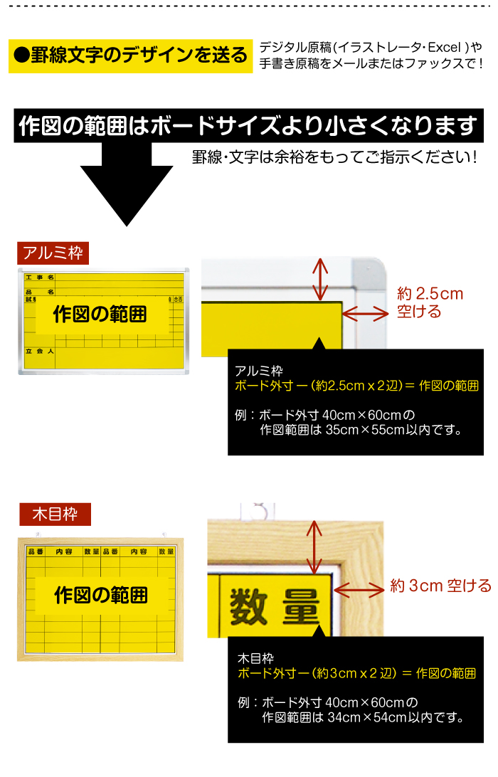 罫線 文字入れ 特注ホワイトボード 見積もり依頼