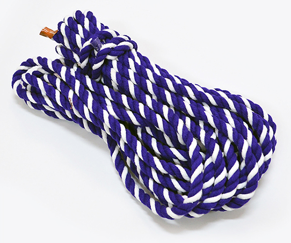 厚手紫白幕 高さ180cm × 長さ9m(5間) 紫白紐付き 本染め縫い合わせ 