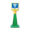 コーンサイントップ Wi-Fi Free Spot 5個セット 商品一覧/路面整備用品/パイロン（コーン）用表示/看板・標識