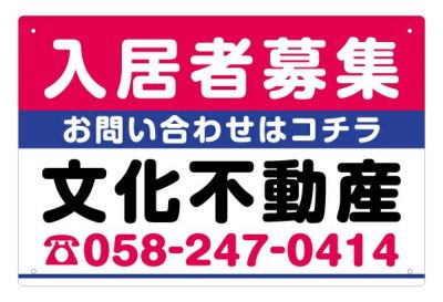 不動産募集看板（横60cm×縦45cm）タイトル各種 名入れ無料 ビニール