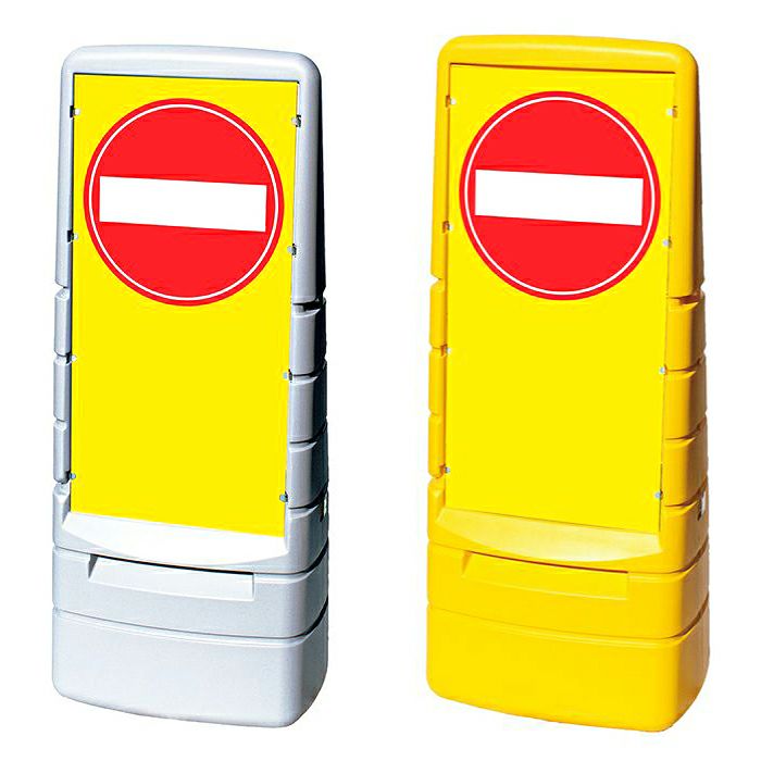 大型樹脂スタンド看板 マルチポップサイン 駐車禁止（両面同デザイン） 本体カラー：イエロー - 2