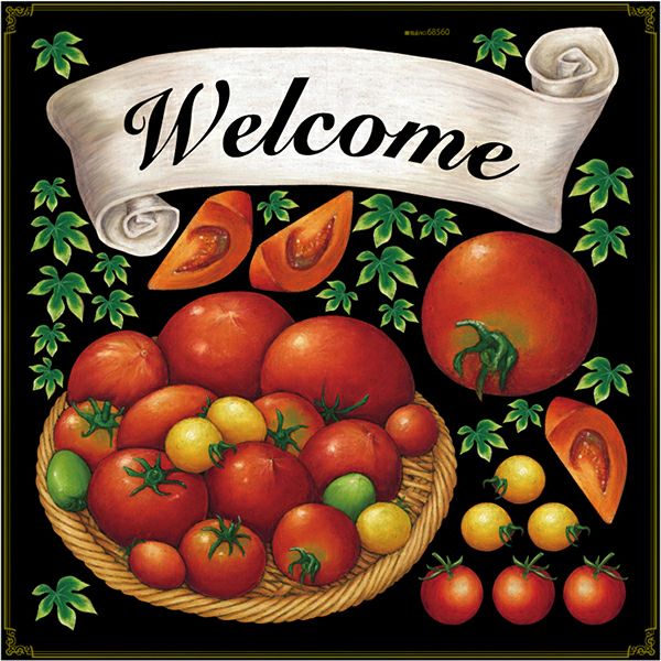 シール トマト リボン welcome アイビー 野菜 装飾 デコレーションシール チョークアート 窓ガラス 黒板 看板 POP ステッカー 商品一覧/プレート看板・シール/シール・ステッカー/デコレーション/フルーツ・ベジタブル