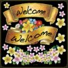 シール リボン welcome 花 装飾 デコレーションシール チョークアート 窓ガラス 黒板 看板 POP ステッカー 商品一覧/プレート看板・シール/シール・ステッカー/デコレーション/リボン