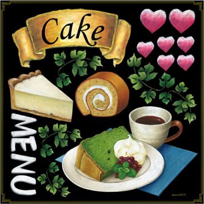 シール ケーキ スイーツ チーズケーキ ロールケーキ 抹茶 シフォンケーキ ハート アイビー cake 装飾 デコレーションシール チョークアート 窓ガラス 黒板 看板 POP ステッカー 商品一覧/プレート看板・シール/シール・ステッカー/デコレーション/洋食・カフェ店