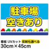 イラスト看板 「駐車場空きあり」 小サイズ(45cm×30cm)  表示板 商品一覧/プレート看板・シール/駐車場用看板/空きあり看板