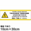 注意看板 「下がる段差に注意してください」 小サイズ(10cm×30cm)   多国語 案内 プレート 英語 中国語（簡体 繁体） ハングル語 ポルトガル語 日本語 商品一覧/プレート看板・シール/注意・禁止・案内/安全・道路・交通標識