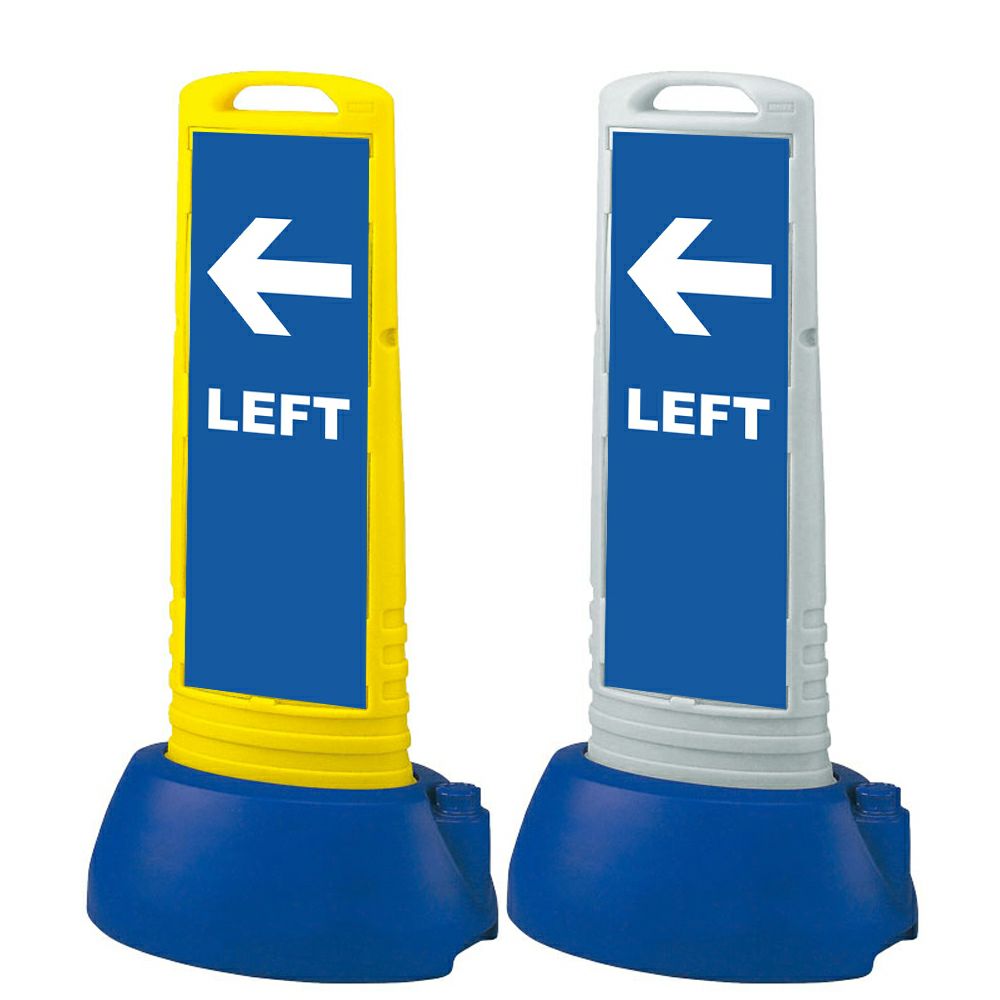 樹脂スタンド看板 サインキューブスリム 「 LEFT 」 片面のみ 本体カラー（イエロー・グレー） 反射加工も出来ます！